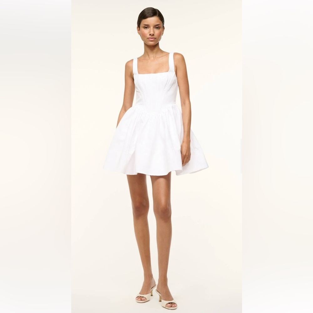 STAUD White Mini Sundress